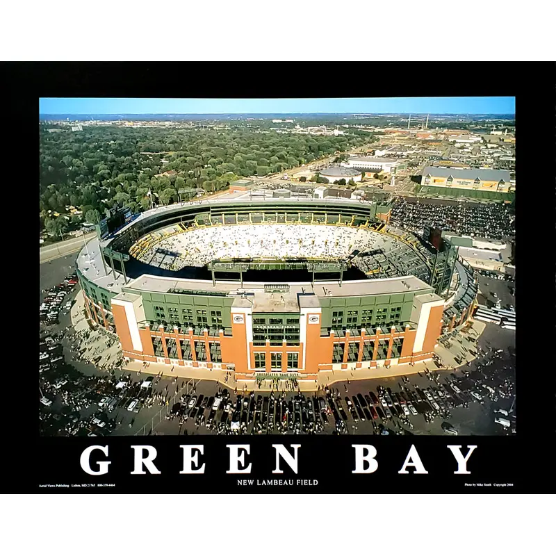 Green Bay Packers "New Lambeau Field" Premium Poster Print - Aerial Views 2004