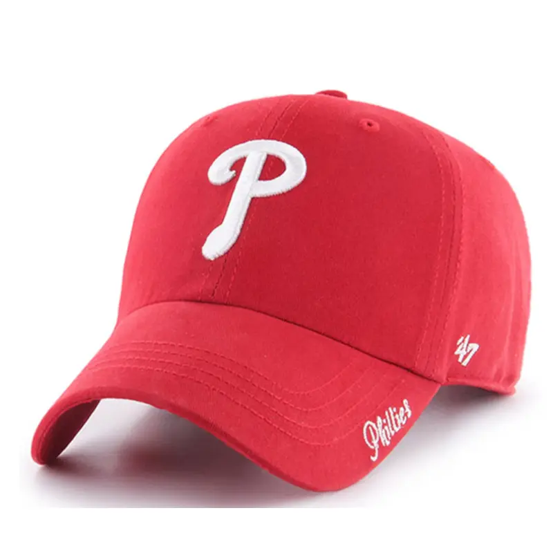 Red Women's Phillies P and Cursive Phillies 47 Cleanup Adjustable Hat