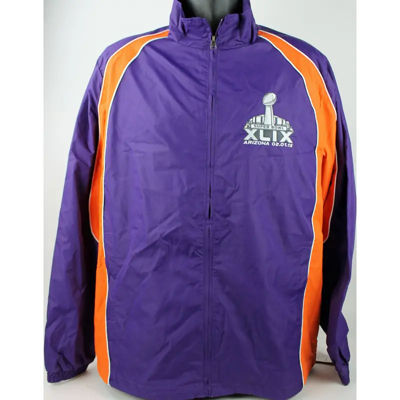 Super Bowl XLIX Arizona 02.01.15 NFL Windbreaker Jacket Mens Size XL