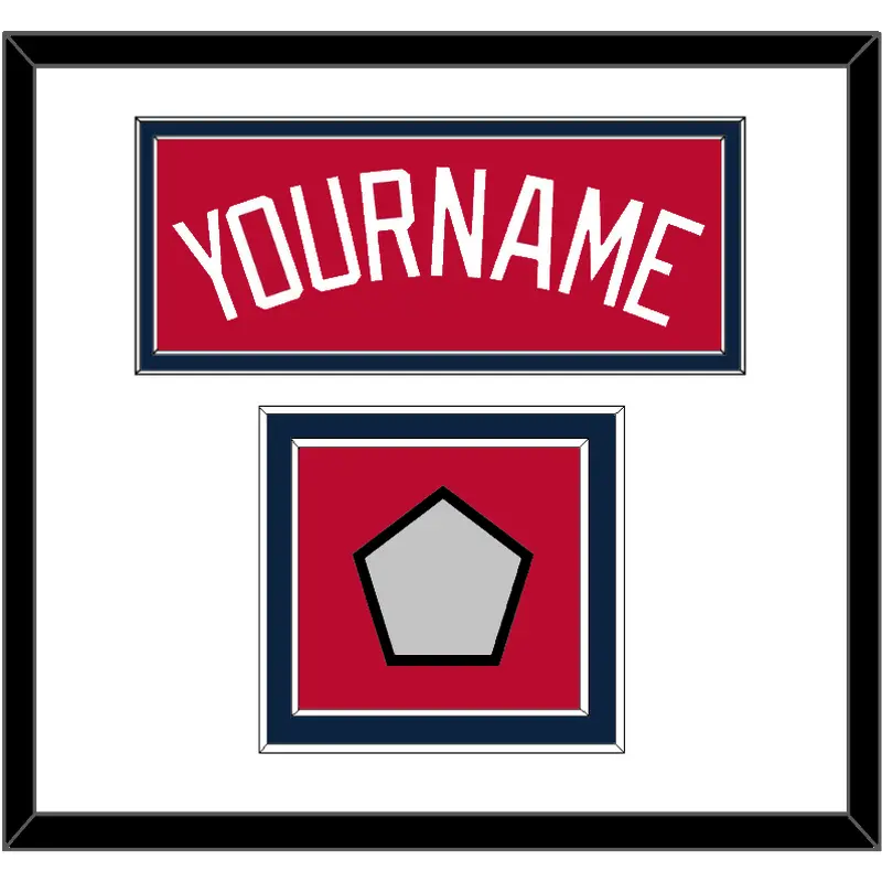 Atlanta Name & World Series Champions Patch - Alternate Home Red - Double Mat 1