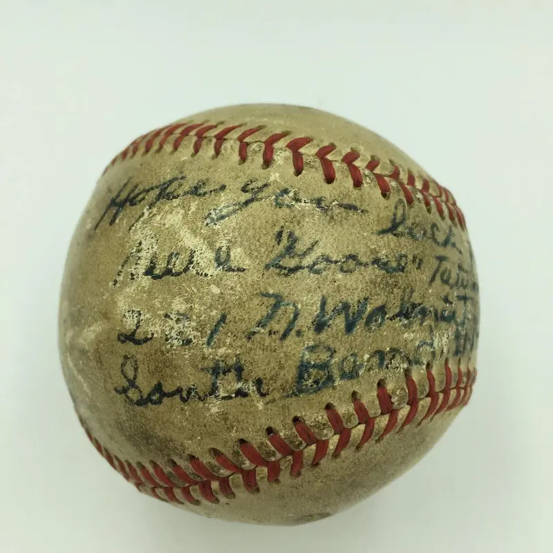 Rare 1940's Goose Tatum Single Signed Baseball Negro League Harlem Globetrotters