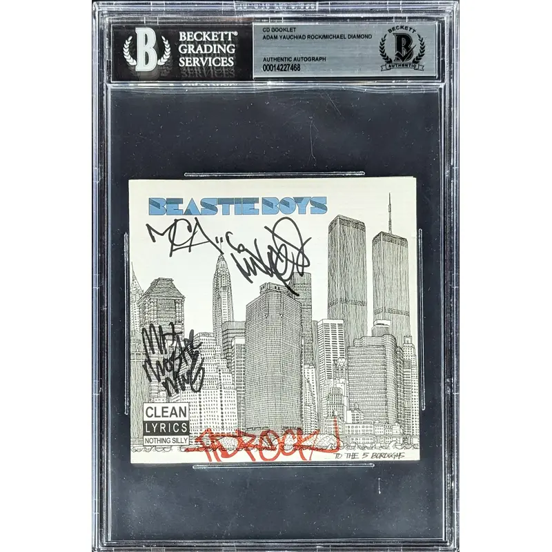 Beastie Boys Ad-Rock, Mike D & MCA Signed To The 5 Buroughs Cd Cover BAS Slabbed
