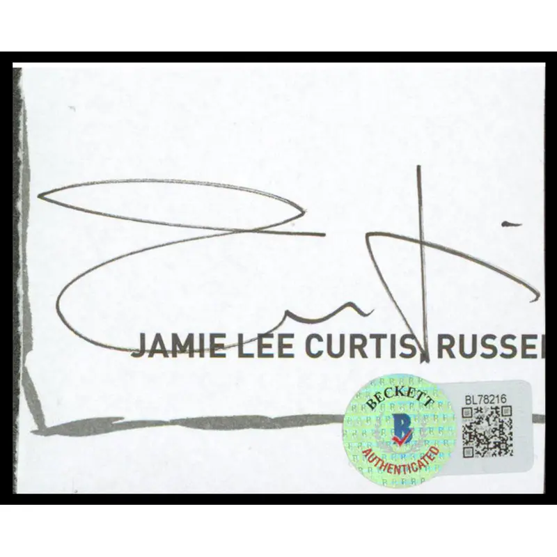 Jamie Lee Curtis Halloween Authentic Signed 2.75x2.3 Cut Signature BAS #BL78216