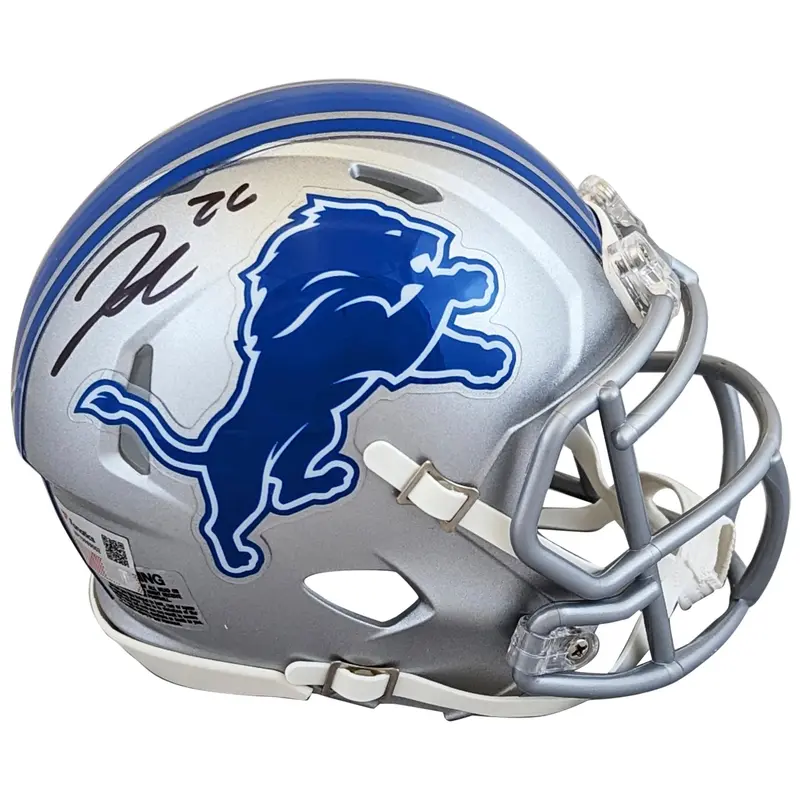 Lions Jahmyr Gibbs Authentic Signed Speed Mini Helmet Autographed Fanatics