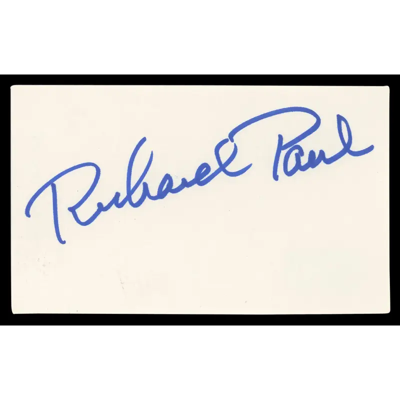 Richard Paul Murder, She Wrote Authentic Signed 3x5 Index Card BAS #BL96362