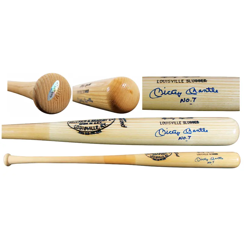 Yankees Mickey Mantle "No. 7" Signed Louisville Slugger Bat Auto 10 PSA #AO07828