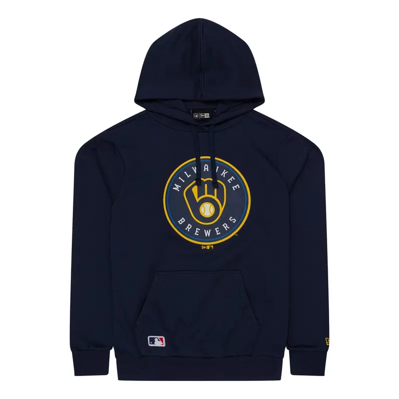 Milwaukee Brewers MLB Regular Dark Blue Pullover Hoodie