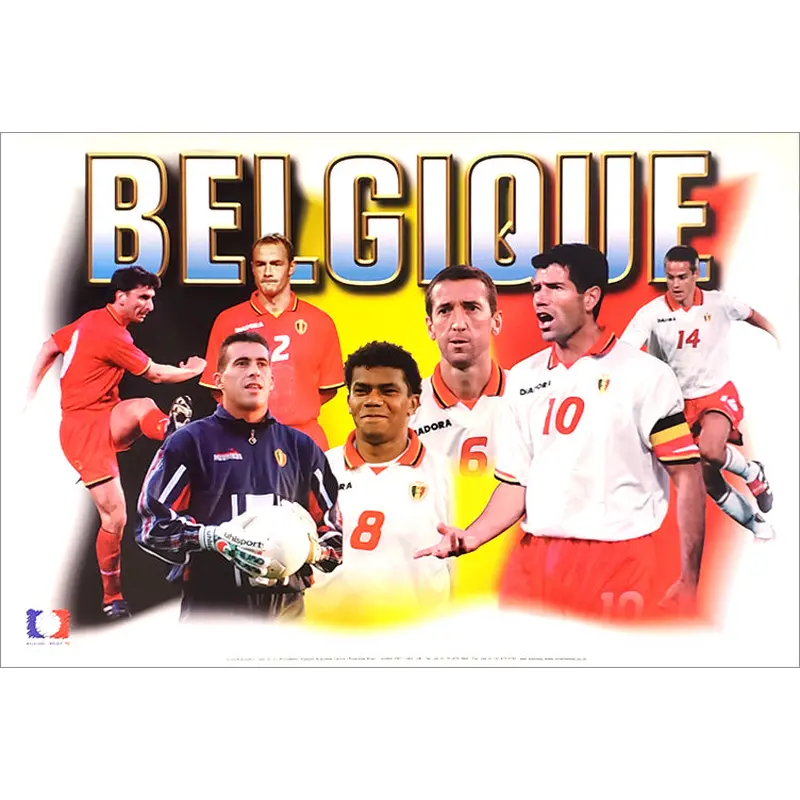 Team Belgium Football Soccer "Superstars 2008" Poster - Oliver Books (UK)