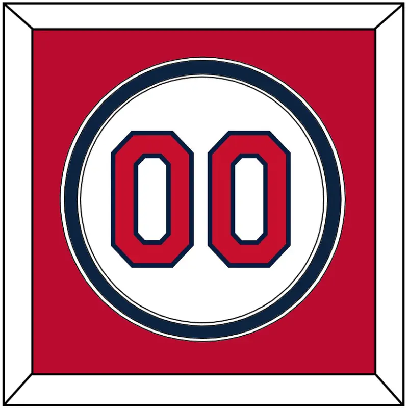 Cleveland Number - Home White (2012-2021) - Double Mat 4