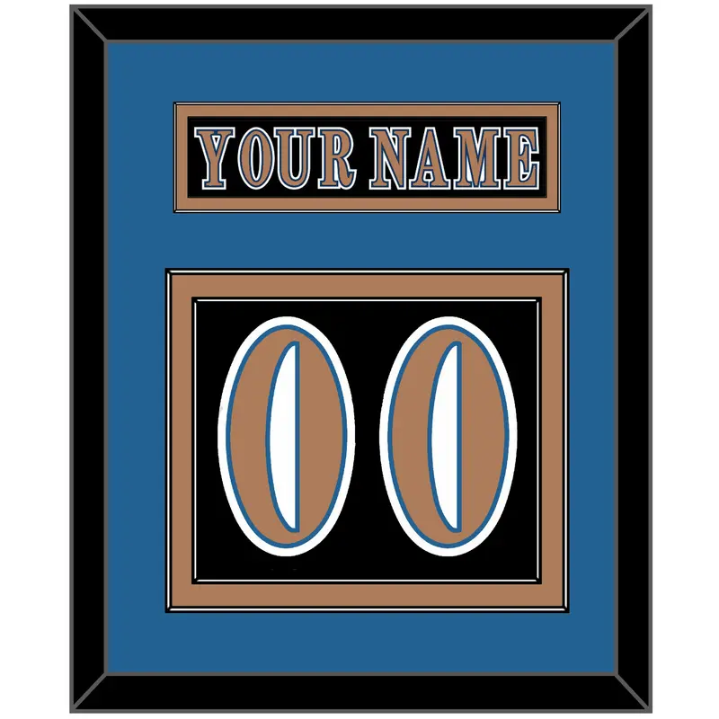 Washington Nameplate & Number (Back) - Road Black (1997-2007) - Double Mat 2