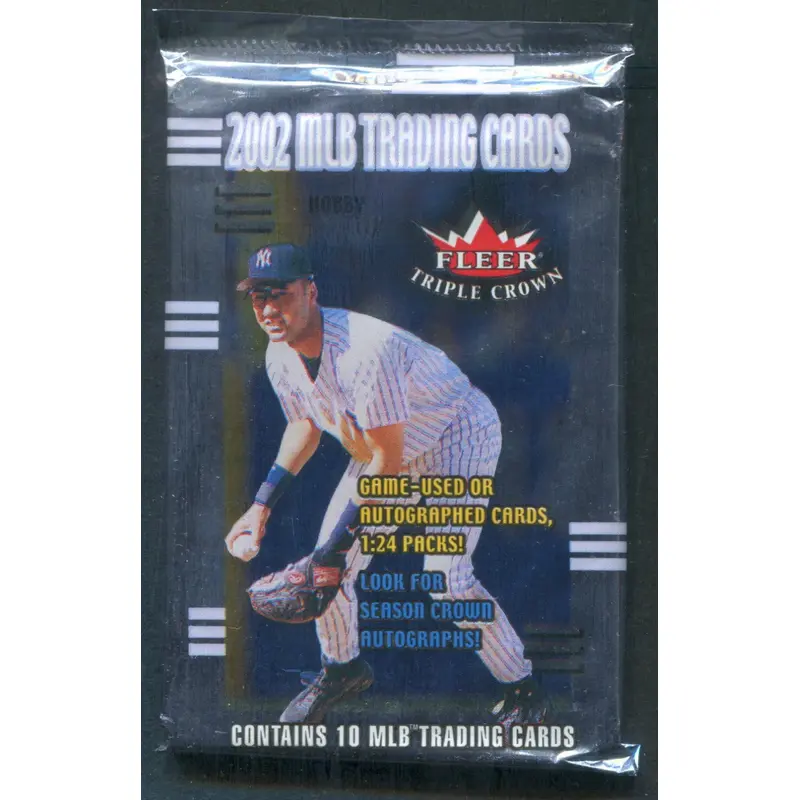 2002 Fleer Triple Crown Baseball Unopened Pack (Hobby) (10)