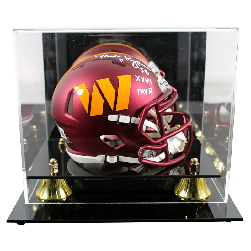 Commanders Mark Rypien "SB XXVI MVP" Signed Speed Mini Helmet w/ Case BAS Wit