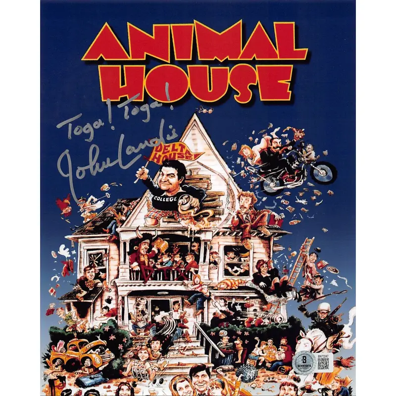 John Landis Animal House "Toga! Toga!" Signed 8x10 Photo w/ Silver Sig BAS 4