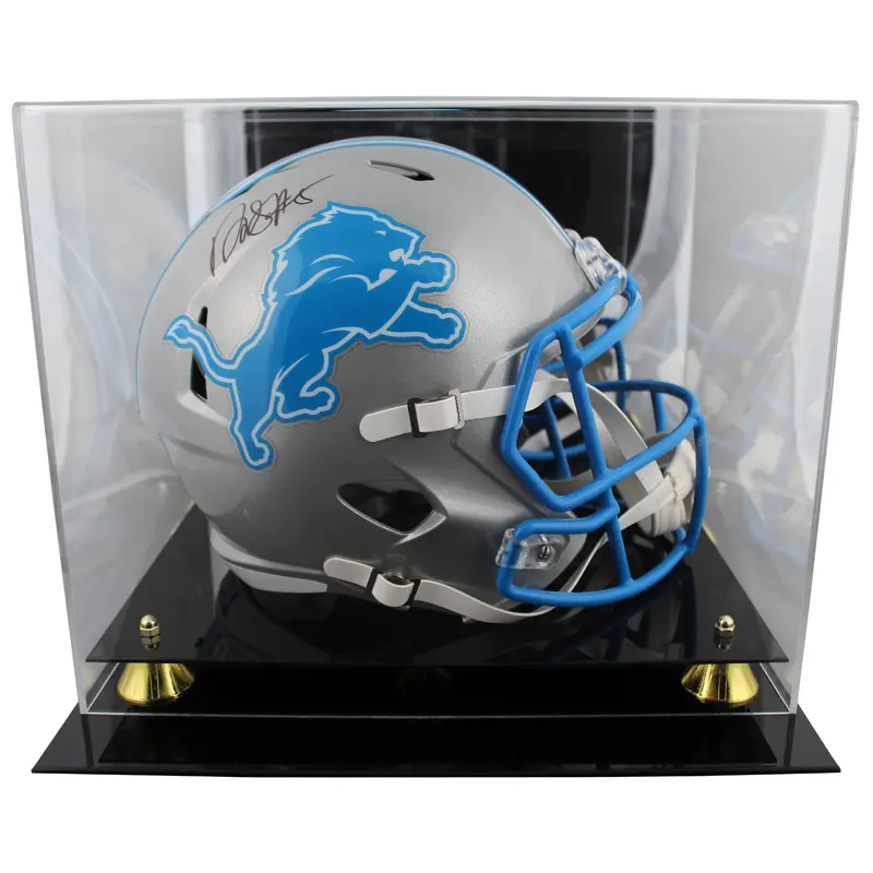 Lions David Montgomery Signed 2024 Full Size Speed Rep Helmet W/ Case BAS Wit