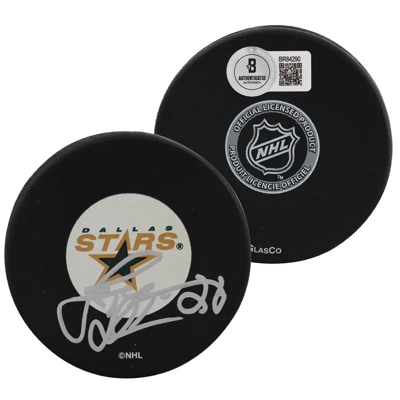 Stars Jere Lehtinen Authentic Signed Official NHL Hockey Puck BAS #BR84290