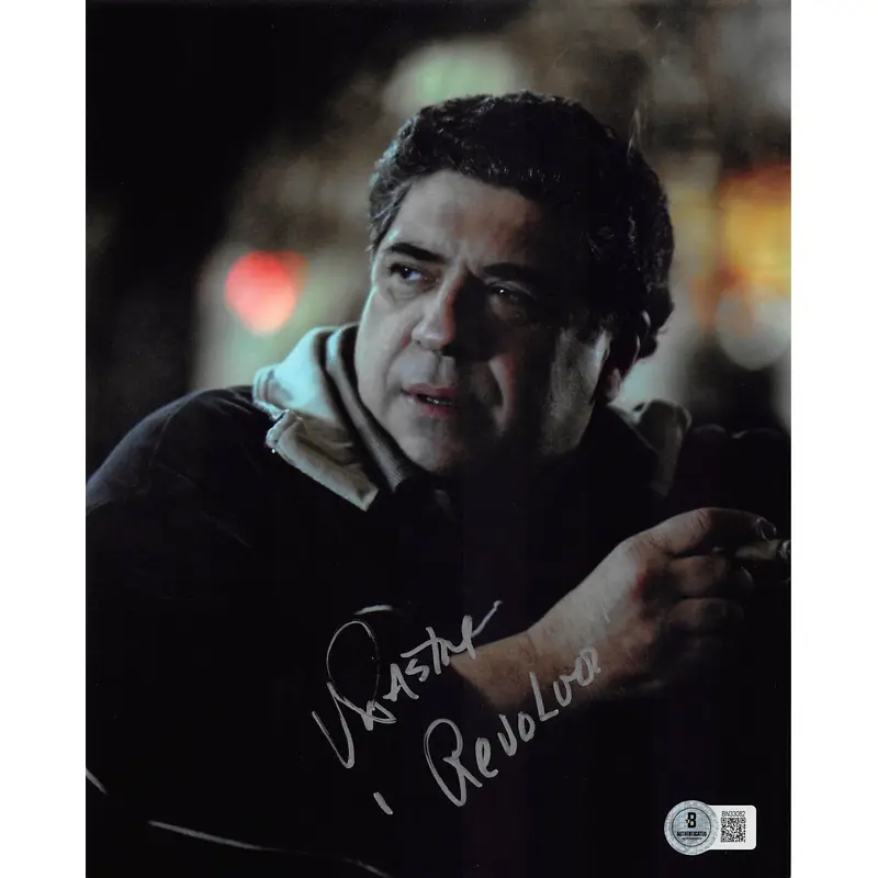 Vincent Pastore "Revolver" Signed 8x10 Vertical Photo w/ Silver Sig BAS 4