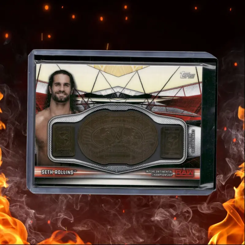 2019 Topps WWE Seth Rollins Commemorative Championship Relic 055/199 #RC-SR