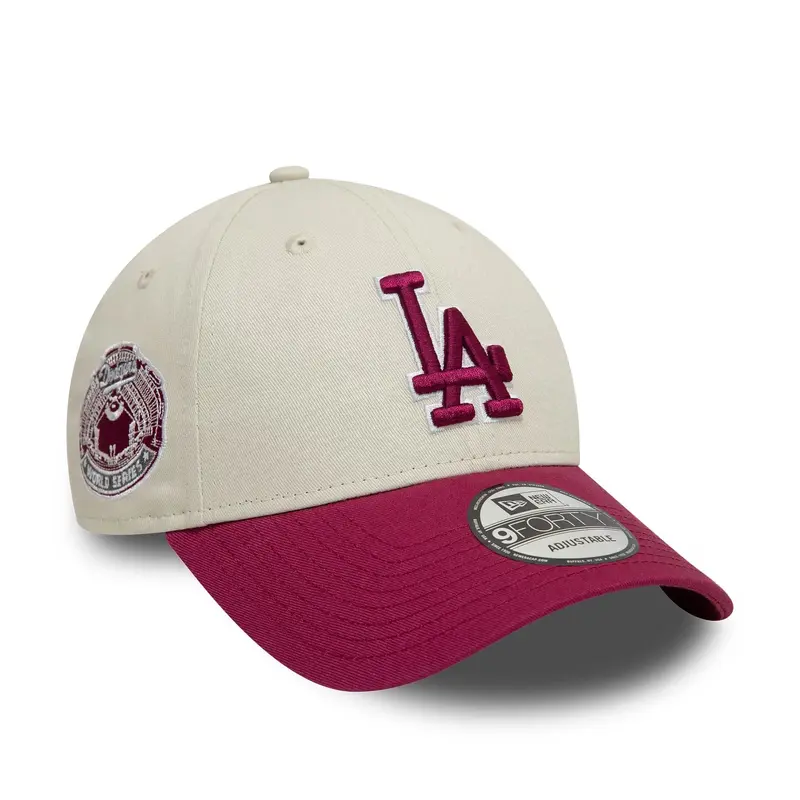 LA Dodgers World Series Patch Cream 9FORTY Adjustable Cap