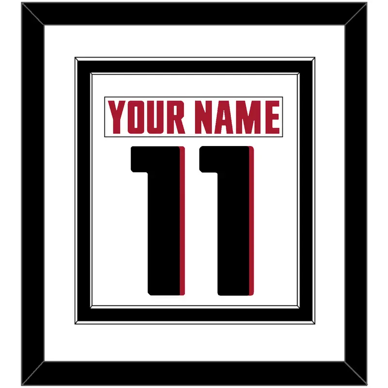 Atlanta Nameplate & Number (Back) Combined - Road White - Double Mat 2