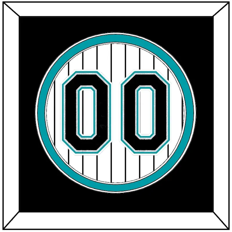 Florida Number - Home White Pinstripes (2003-2011) - Double Mat 3