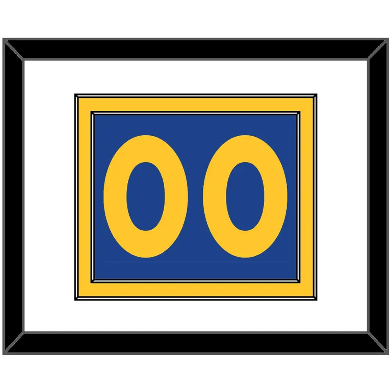 Golden State Number - Road Blue (2010-2019) - Double Mat 1