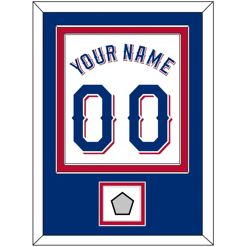 Texas Name & Number With World Series Jersey Patch - Home White (2020-2023) - Double Mat 3