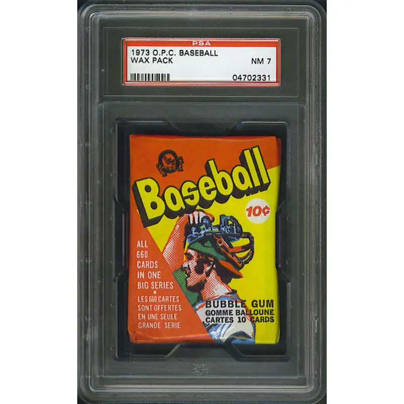 1973 OPC O-Pee-Chee Baseball Unopened Wax Pack PSA 7