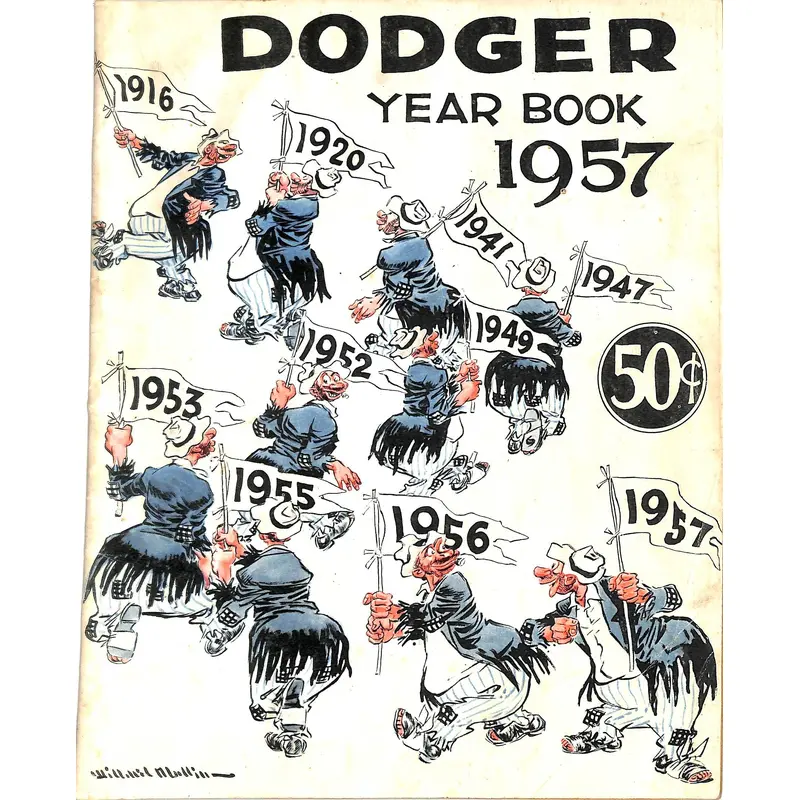 Brooklyn Dodgers 1957 Official Yearbook Program Unsigned