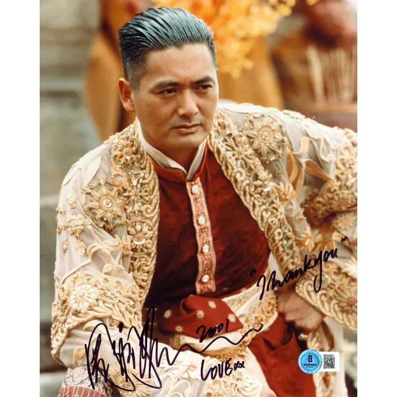 Chow Yun-fat Anna And The King "Thank You Love" Signed 8x10 Photo BAS #BR43991