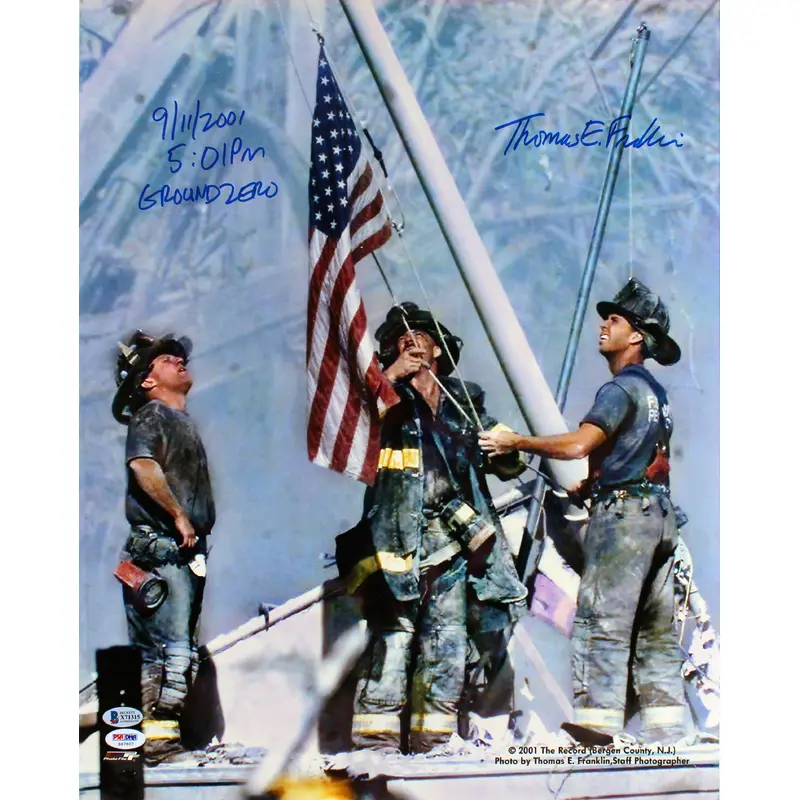 Thomas E. Franklin "9/11/2001 5:01 PM Ground Zero" Signed 16x20 Photo BAS
