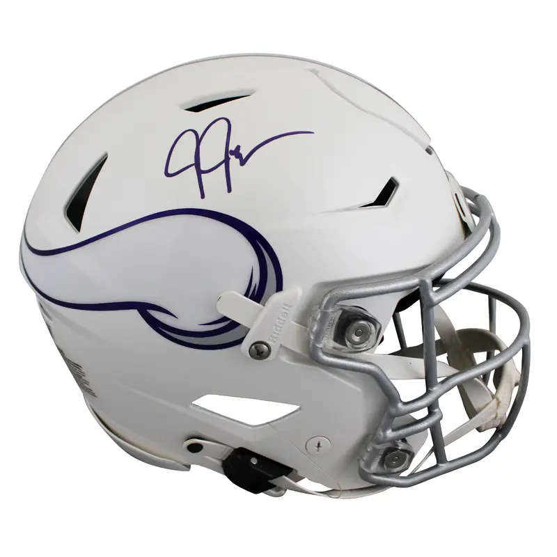 Vikings Justin Jefferson Signed 2024 On Field Alt Speed Flex F/S Helmet BAS Wit