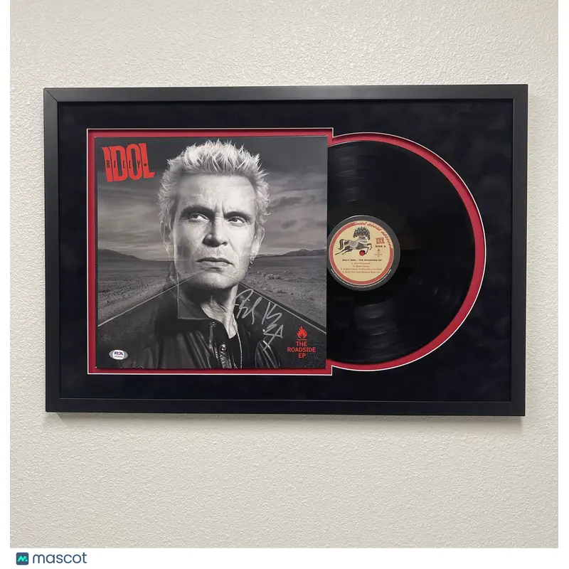 Billy Idol signed Vinyl Framed PSA The Roadside