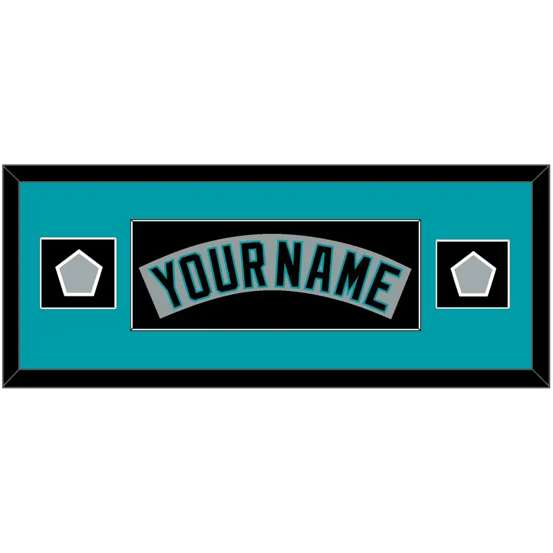 Florida Nameplate & 2 World Series Patches - Road Gray (1993-2001) - Single Mat 4
