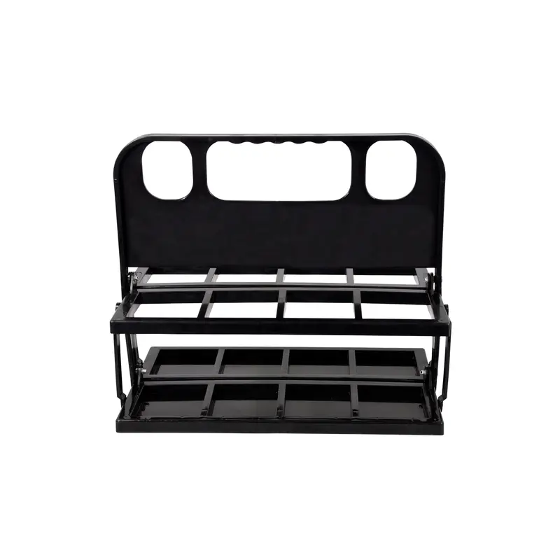 Foldable Black Tallboy Water Bottle Carry Case- Holds 8 Tallboy Bottles