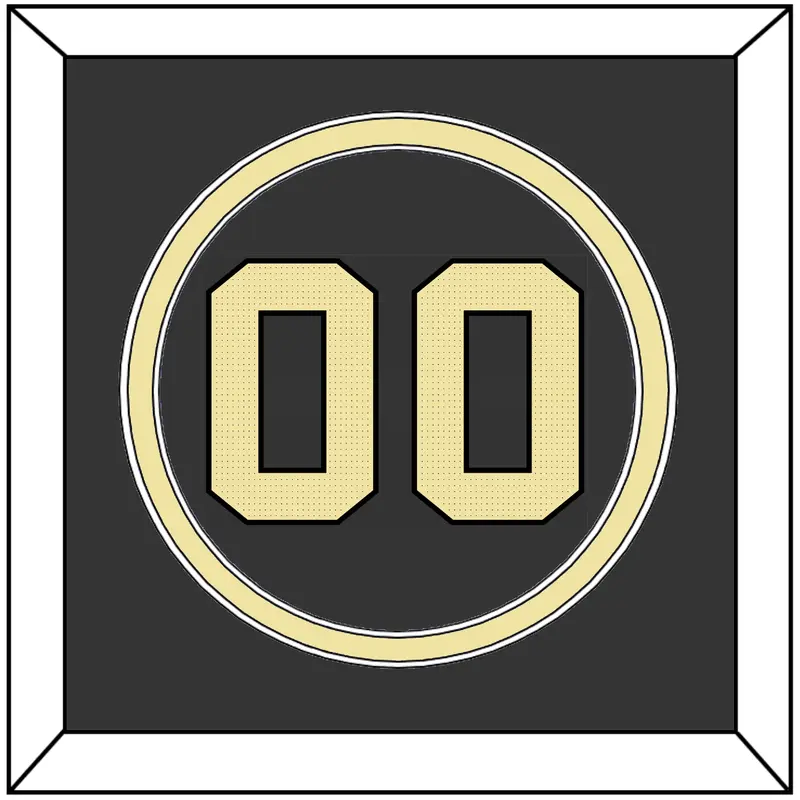 Vanderbilt Baseball Number - Road Black (2019-2020) - Double Mat 2