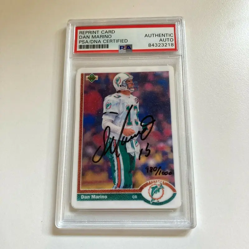 Dan Marino Signed Autographed 1991 Upper Deck Porcelain Card UDA & PSA DNA COA