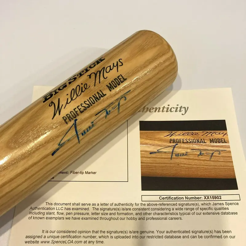Willie Mays Signed Adirondack Game Model Baseball Bat With JSA COA