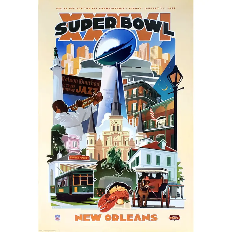 Super Bowl XXXVI Official Poster (*Jan 27 Phantom Edition*) Poster - Action Images