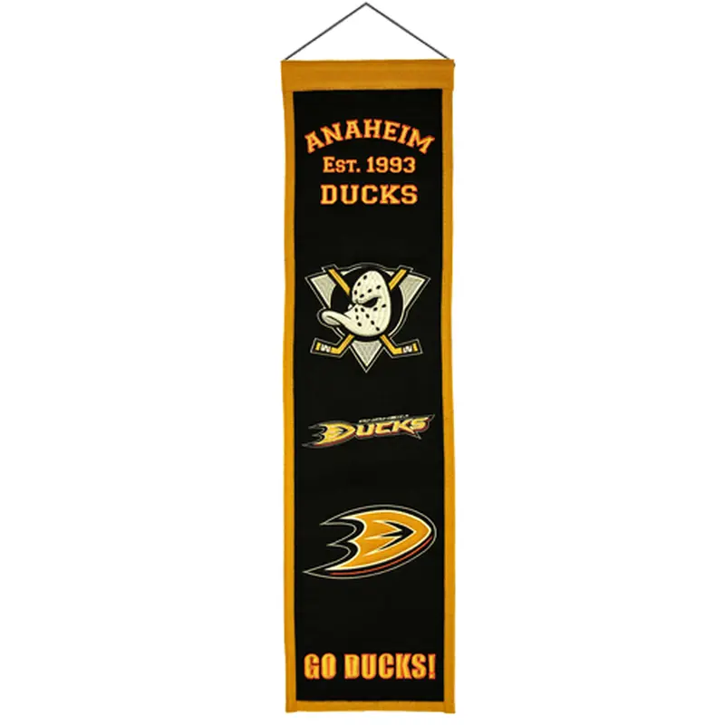 Anaheim Ducks Logo Evolution Heritage Banner
