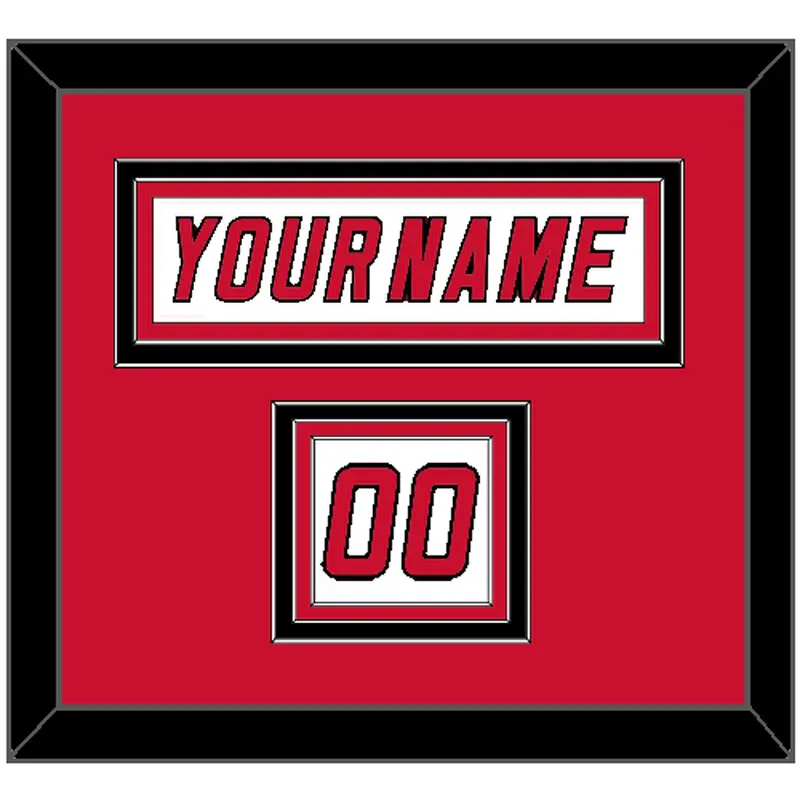 Carolina Nameplate & Number (Shoulder) - Road White (2007-2013) - Triple Mat 2