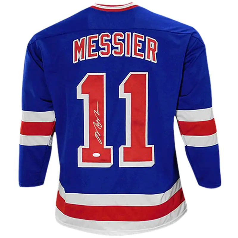 Mark Messier Autographed New York (Blue #11) Custom Hockey Jersey - JSA