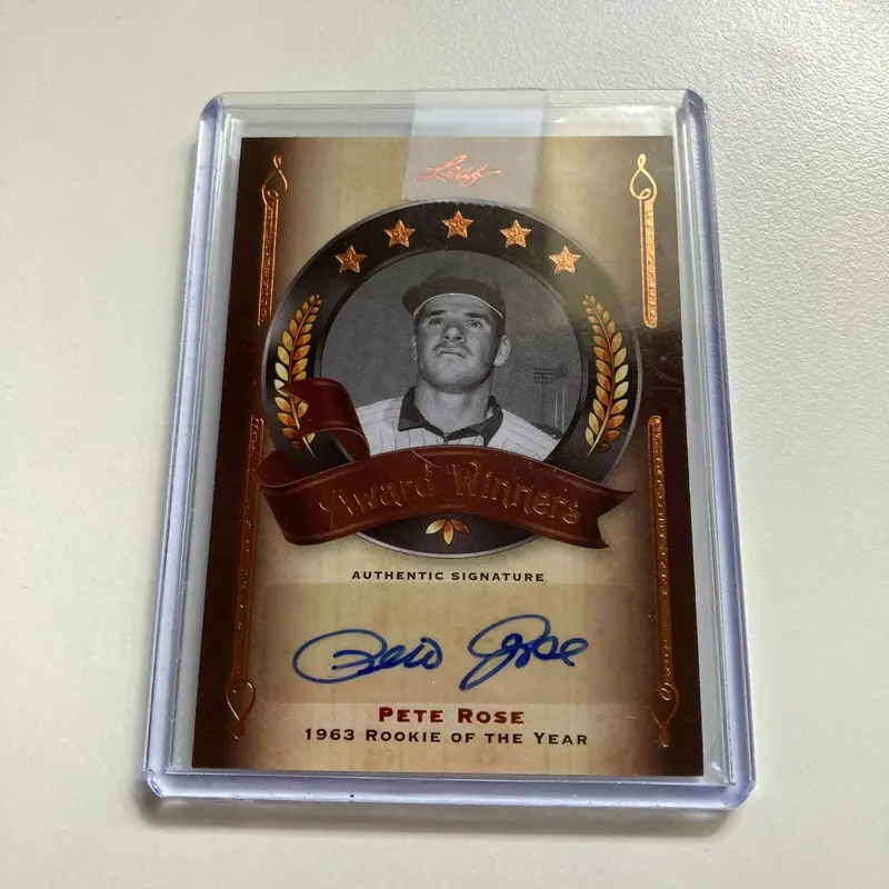 2011 Leaf Pete Rose #17/27 Auto Signed Autographed Baseball Card