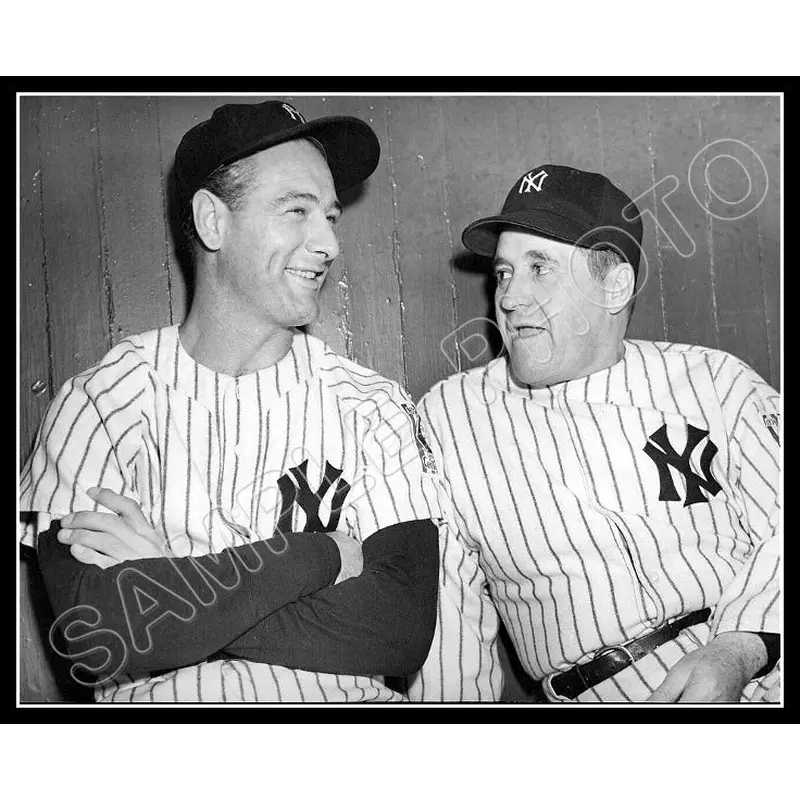 Lou Gehrig Joe McCarthy 8X10 Photo - New York Yankees - 1762