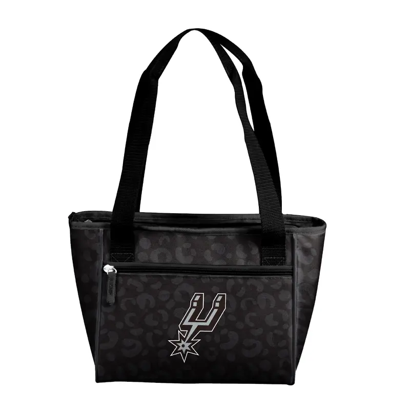 San Antonio Spurs Leopard Print 16 Can Cooler Tote