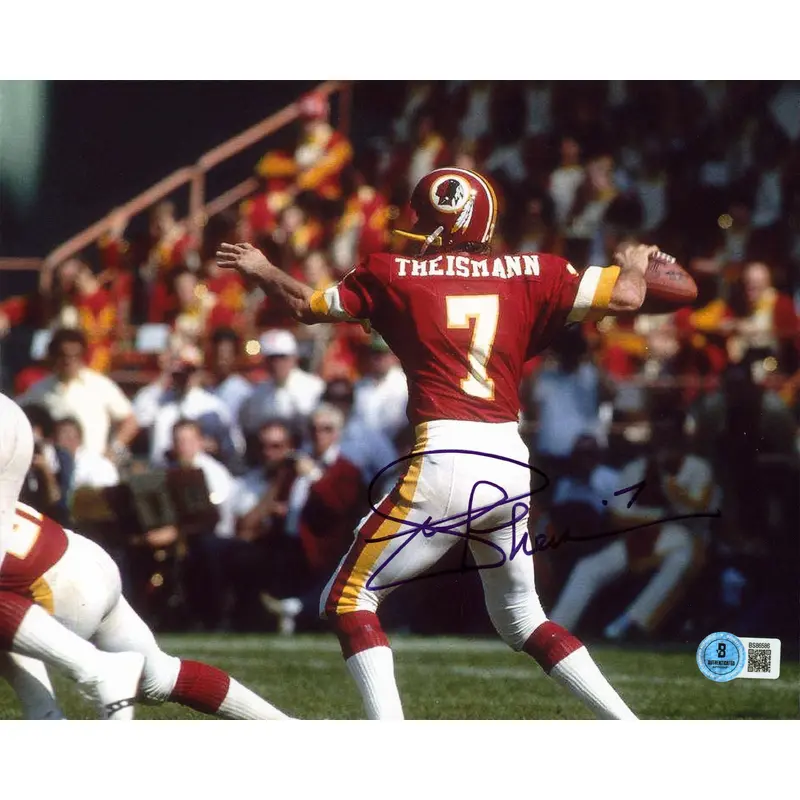 Commanders Joe Theismann Authentic Signed 8x10 Horizontal Photo BAS 1