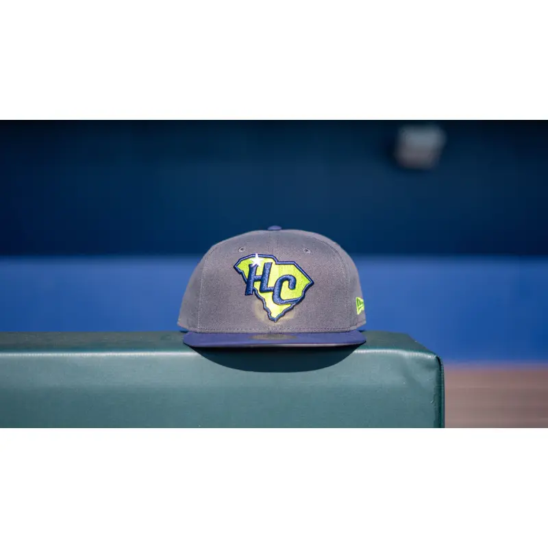 5950 New Era Fitted Grey/Nvy HC Logo Hat
