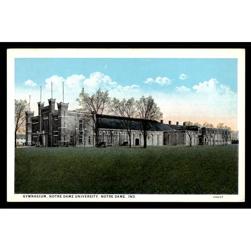 Vintage Notre Dame Gymnasium Postcard