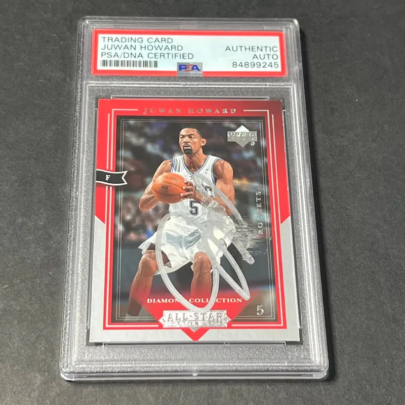 2004-05 Upper Deck #30 Juwan Howard Signed Card AUTO PSA/DNA Slabbed Rockets