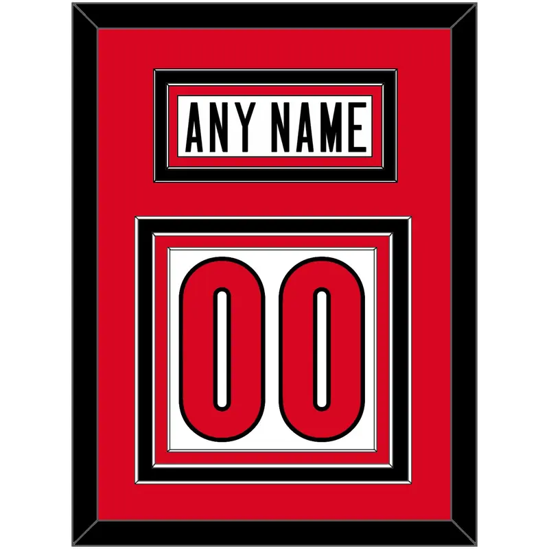 Canada Men's Hockey Nameplate & Number (Back) - 2006 Olympics Home White - Triple Mat 2