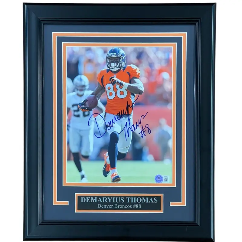 Demaryius Thomas Autographed Denver Broncos Deluxe Framed 8x10 Photo - Beckett